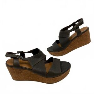 COCLICO Brown Leather Slingback Wedges | Women's EU38